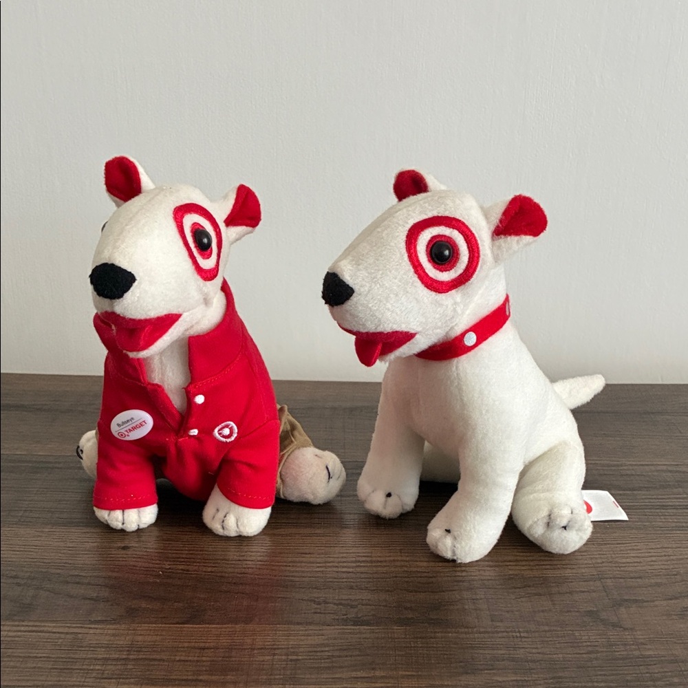 Collectible Target Plush Bullseye Dog Mascot 2 for 1